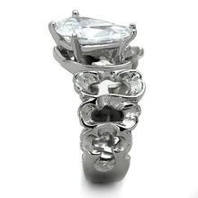 Load image into Gallery viewer, Womens Rings Silver Design Stainless Steel Ring with AAA Grade CZ in Clear - Jewelry Store by Erik Rayo
