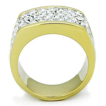 Load image into Gallery viewer, Womens Rings Two-Tone IP Gold (Ion Plating) 316L Stainless Steel Ring with Top Grade Crystal in Clear TK1545 - Jewelry Store by Erik Rayo
