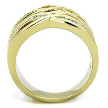 Load image into Gallery viewer, Womens Rings Two-Tone IP Gold (Ion Plating) Stainless Steel Ring with AAA Grade CZ in Clear TK1699 - Jewelry Store by Erik Rayo
