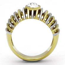 Load image into Gallery viewer, Womens Rings Two-Tone IP Gold (Ion Plating) Stainless Steel Ring with Top Grade Crystal in Clear TK1095 - Jewelry Store by Erik Rayo
