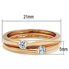 Load image into Gallery viewer, Womens Rose Gold Ring Anillo Para Mujer y Ninos Unisex Kids 316L Stainless Steel Ring with AAA Grade CZ in Clear Cassino - Jewelry Store by Erik Rayo
