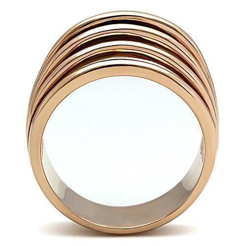 Womens Rose Gold Ring Anillo Para Mujer 316L Stainless Steel Ring with No Stone Fondi - Jewelry Store by Erik Rayo