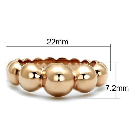 Womens Rose Gold Ring Anillo Para Mujer 316L Stainless Steel Ring with No Stone Potere - Jewelry Store by Erik Rayo
