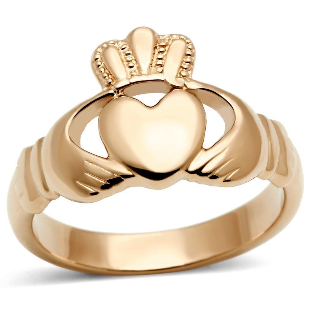 Womens Rose Gold Ring Anillo Para Mujer 316L Stainless Steel Ring with No Stone Udine - Jewelry Store by Erik Rayo