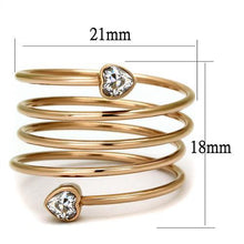 Load image into Gallery viewer, Rose Gold Rings for Women Anillo Para Mujer Stainless Steel Ring with AAA Grade CZ in Clear Venosa - Jewelry Store by Erik Rayo
