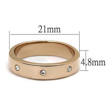 Load image into Gallery viewer, Rose Gold Rings for Women Anillo Para Mujer Stainless Steel Ring with Top Grade Crystal in Clear Melfi - Jewelry Store by Erik Rayo
