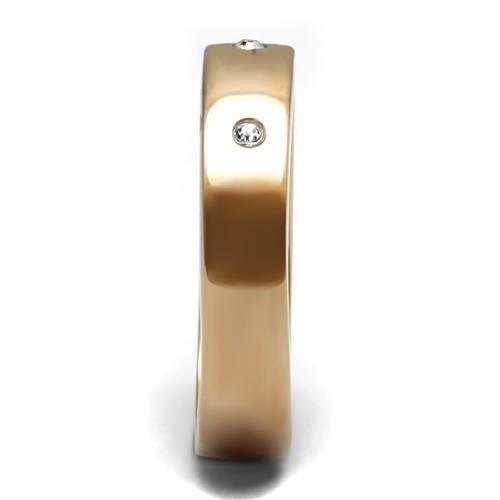 Rose Gold Rings for Women Anillo Para Mujer Stainless Steel Ring with Top Grade Crystal in Clear Melfi - Jewelry Store by Erik Rayo