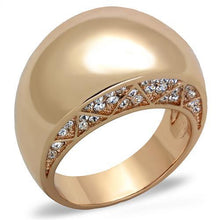 Load image into Gallery viewer, Womens Rose Gold Ring Anillo Para Mujer Stainless Steel Ring with Top Grade Crystal in Clear Sorrento - Jewelry Store by Erik Rayo
