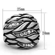 Load image into Gallery viewer, Silver Rings for Women Anillo Para Mujer Stainless Steel Ring with Top Grade Crystal in Clear Forli - Jewelry Store by Erik Rayo
