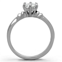 Load image into Gallery viewer, Womens Silver Ring High polished (no plating) 316L Stainless Steel Ring with AAA Grade CZ in Clear TK1431 - Jewelry Store by Erik Rayo
