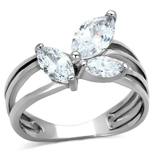 Conrad Outlet Rin Womens Silver Ring High polished (no plating) 316L Stainless Steel Rin ...