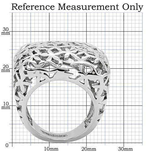 Womens Silver Ring High polished (no plating) 316L Stainless Steel Ring with No Stone TK133 - Jewelry Store by Erik Rayo