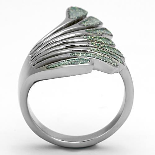 Womens Silver Rings High polished (no plating) 316L Stainless Steel Ring with No Stone TK1001 - Jewelry Store by Erik Rayo