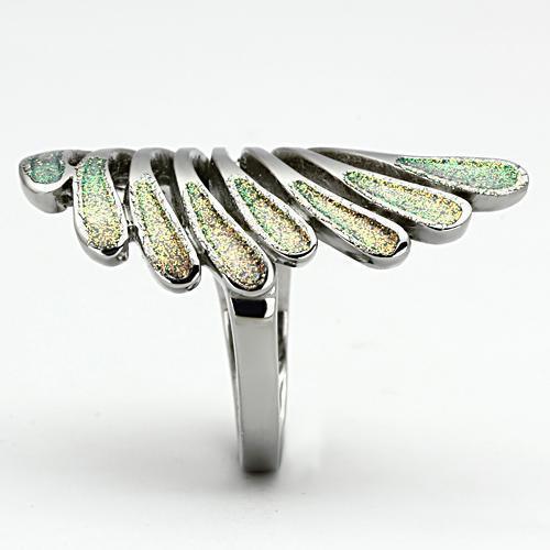 Womens Silver Rings High polished (no plating) 316L Stainless Steel Ring with No Stone TK1001 - Jewelry Store by Erik Rayo