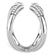 Load image into Gallery viewer, Silver Rings for Womens High polished (no plating) Stainless Steel Ring with AAA Grade CZ in Clear DA050 - Jewelry Store by Erik Rayo
