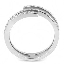 Load image into Gallery viewer, Silver Rings for Womens High polished (no plating) Stainless Steel Ring with AAA Grade CZ in Clear DA060 - Jewelry Store by Erik Rayo
