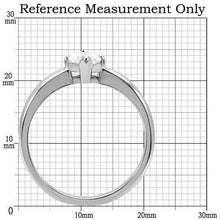 Load image into Gallery viewer, Silver Rings for Womens High polished (no plating) Stainless Steel Ring with AAA Grade CZ in Clear TK103 - Jewelry Store by Erik Rayo
