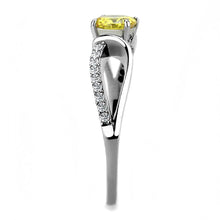 Load image into Gallery viewer, Silver Rings for Womens High polished (no plating) Stainless Steel Ring with AAA Grade CZ in Topaz DA005 - Jewelry Store by Erik Rayo
