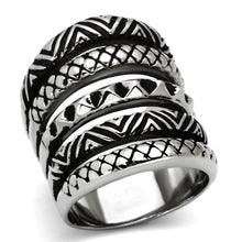 Load image into Gallery viewer, Silver Rings for Womens High polished (no plating) Stainless Steel Ring with No Stone TK1008 - Jewelry Store by Erik Rayo
