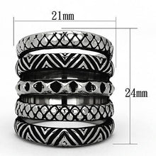 Load image into Gallery viewer, Silver Rings for Womens High polished (no plating) Stainless Steel Ring with No Stone TK1008 - Jewelry Store by Erik Rayo
