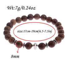 Load image into Gallery viewer, Wood Bracelet with Cross Christian Bead Wristlet - Jewelry Store by Erik Rayo
