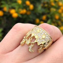 Load image into Gallery viewer, 8X014 - Gold 925 Sterling Silver Ring con Diamante Zirconia Cubica - Jewelry Store by Erik Rayo
