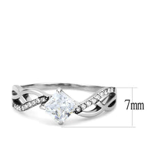 Load image into Gallery viewer, Silver Rings for Women 316L Stainless Steel DA101 - AAA Grade Cubic Zirconia in Clear
