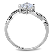 Load image into Gallery viewer, Silver Rings for Women 316L Stainless Steel DA101 - AAA Grade Cubic Zirconia in Clear
