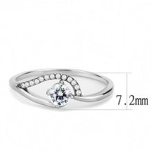 Load image into Gallery viewer, Silver Rings for Women 316L Stainless Steel DA105 - AAA Grade Cubic Zirconia in Clear
