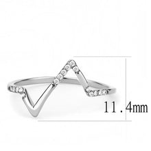 Load image into Gallery viewer, Silver Rings for Women 316L Stainless Steel DA107 - AAA Grade Cubic Zirconia in Clear
