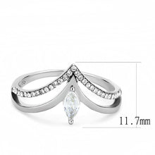 Load image into Gallery viewer, Silver Rings for Women 316L Stainless Steel DA109 - AAA Grade Cubic Zirconia in Clear
