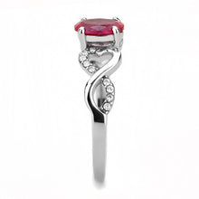 Load image into Gallery viewer, Silver Rings for Women 316L Stainless Steel DA119 - AAA Grade Cubic Zirconia in Ruby
