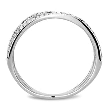 Load image into Gallery viewer, Silver Rings for Women 316L Stainless Steel DA124 - AAA Grade Cubic Zirconia in Clear
