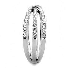 Load image into Gallery viewer, Silver Rings for Women 316L Stainless Steel DA124 - AAA Grade Cubic Zirconia in Clear
