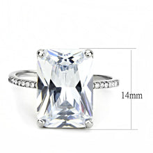 Load image into Gallery viewer, Silver Rings for Women 316L Stainless Steel DA131 - AAA Grade Cubic Zirconia in Clear
