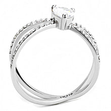 Load image into Gallery viewer, Silver Rings for Women 316L Stainless Steel DA135 - AAA Grade Cubic Zirconia in Clear
