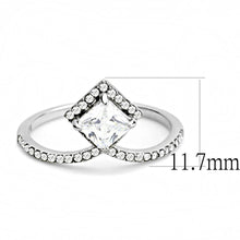 Load image into Gallery viewer, Silver Rings for Women 316L Stainless Steel DA136 - AAA Grade Cubic Zirconia in Clear
