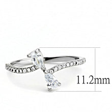 Load image into Gallery viewer, Silver Rings for Women 316L Stainless Steel DA139 - AAA Grade Cubic Zirconia in Clear
