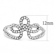 Load image into Gallery viewer, Silver Rings for Women 316L Stainless Steel DA141 - AAA Grade Cubic Zirconia in Clear
