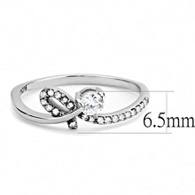 Load image into Gallery viewer, Silver Rings for Women 316L Stainless Steel DA142 - AAA Grade Cubic Zirconia in Clear
