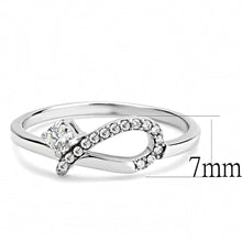 Load image into Gallery viewer, Silver Rings for Women 316L Stainless Steel DA143 - AAA Grade Cubic Zirconia in Clear
