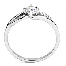 Load image into Gallery viewer, Silver Rings for Women 316L Stainless Steel DA144 - AAA Grade Cubic Zirconia in Clear
