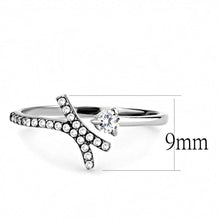 Load image into Gallery viewer, Silver Rings for Women 316L Stainless Steel DA145 - AAA Grade Cubic Zirconia in Clear
