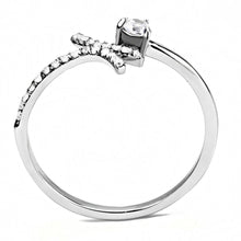 Load image into Gallery viewer, Silver Rings for Women 316L Stainless Steel DA145 - AAA Grade Cubic Zirconia in Clear
