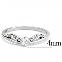 Load image into Gallery viewer, Silver Rings for Women 316L Stainless Steel DA146 - AAA Grade Cubic Zirconia in Clear
