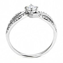 Load image into Gallery viewer, Silver Rings for Women 316L Stainless Steel DA147 - AAA Grade Cubic Zirconia in Clear
