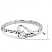 Load image into Gallery viewer, Silver Rings for Women 316L Stainless Steel DA148 - AAA Grade Cubic Zirconia in Clear
