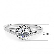 Load image into Gallery viewer, Silver Rings for Women 316L Stainless Steel DA150 - AAA Grade Cubic Zirconia in Clear
