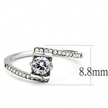 Load image into Gallery viewer, Silver Rings for Women 316L Stainless Steel DA151 - AAA Grade Cubic Zirconia in Clear
