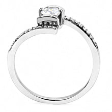 Load image into Gallery viewer, Silver Rings for Women 316L Stainless Steel DA151 - AAA Grade Cubic Zirconia in Clear
